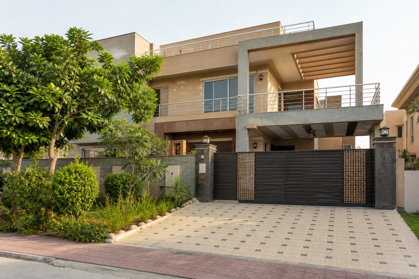 Modern residential property exterior in Pakistan
